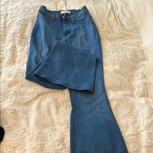 LOFT Blue Flare Wide Leg Jeans